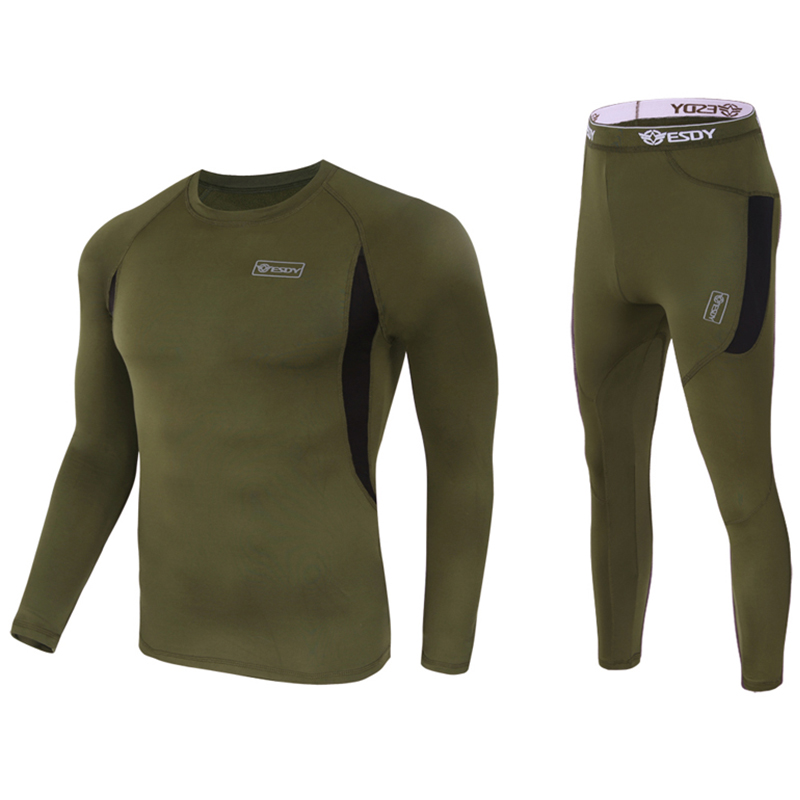Winter Clothing Hiking - ใหม่ฤดูหนาวขนแกะความร้อนขี่จักรยานฐานชั้นBreathable Racingชุดชั้นในสําหรับชายวิ่งเดินป่ากีฬากลางแจ้งเสื้อผ้าA152