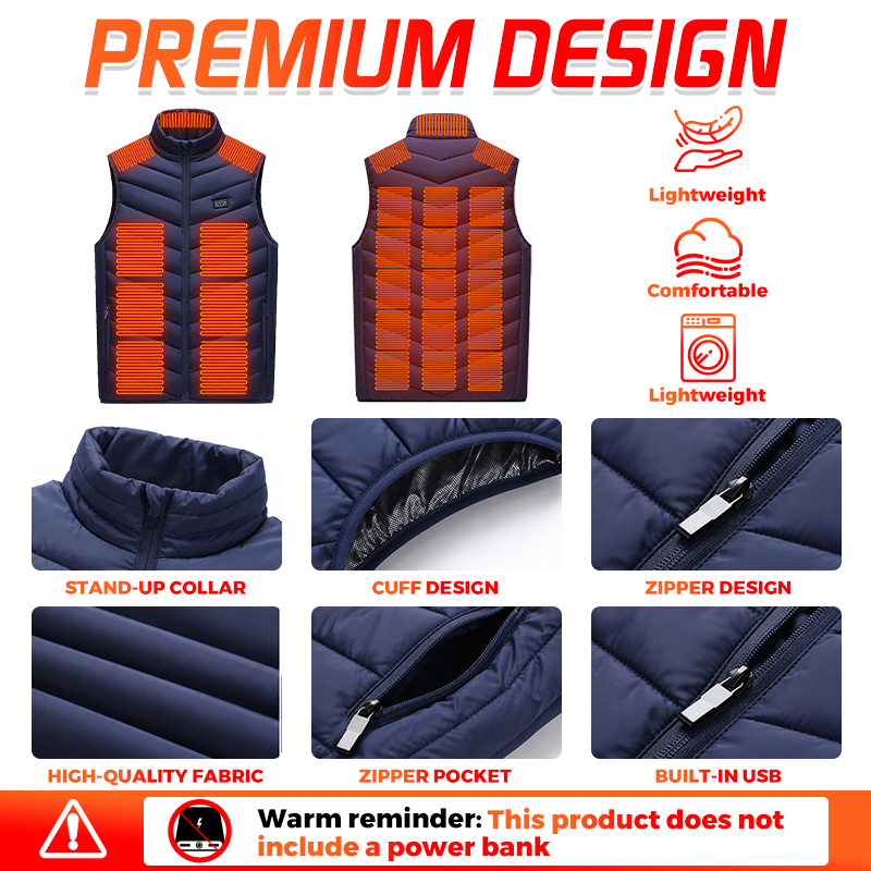 เสื้อกั๊กอุ่นอัจฉริยะ 26 โซน ส - Winter Clothing Hiking บทวิจารณ์และราคา